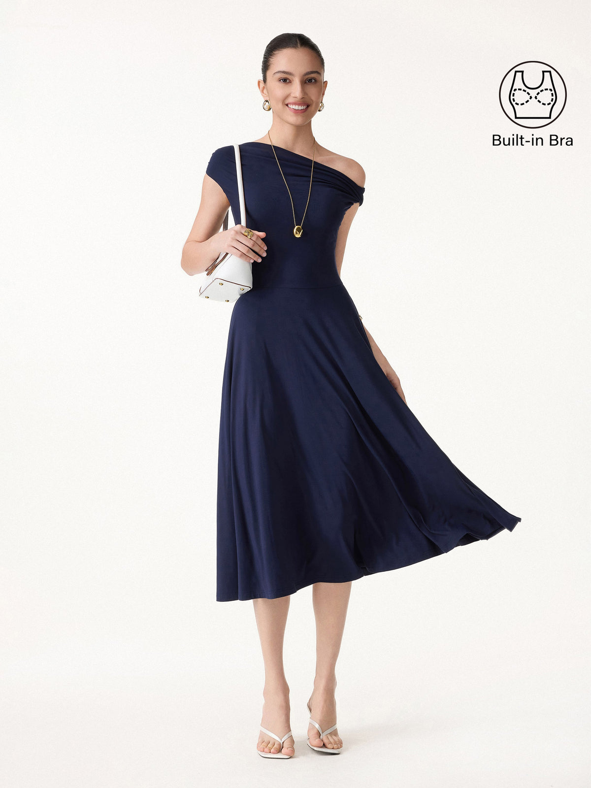 SkinKiss Multi-Wear Midi Bra Dress with Pockets