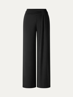 Mid-Rise Relaxed Wide-Leg Lounge Pants