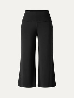 Sandwashed Modal Fold-Down Waist Flared Leg Pants