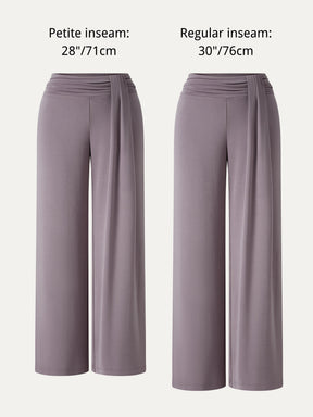 Mid-Rise Relaxed Wide-Leg Lounge Pants