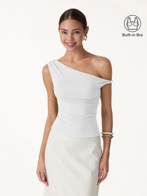 CoolTouch Asymmetrical Shoulder Bra Top