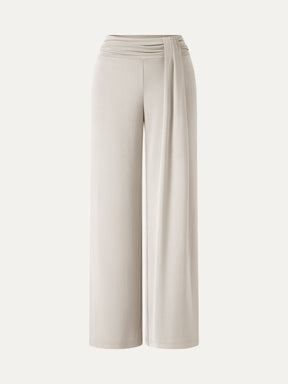 Mid-Rise Relaxed Wide-Leg Lounge Pants