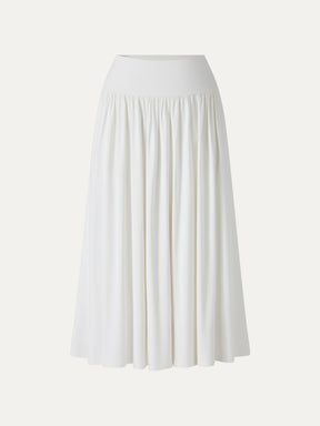 SkinKiss Mid Rise Gathered Midi Skirt with Pockets