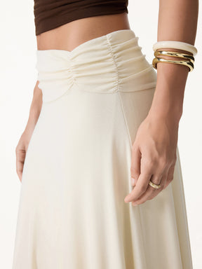 European Linen Flowy Vacay Maxi Skirt