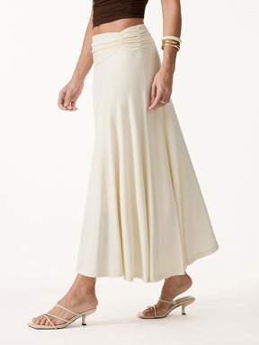 European Linen Flowy Vacay Maxi Skirt