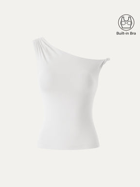 CoolTouch Asymmetrical Shoulder Bra Top